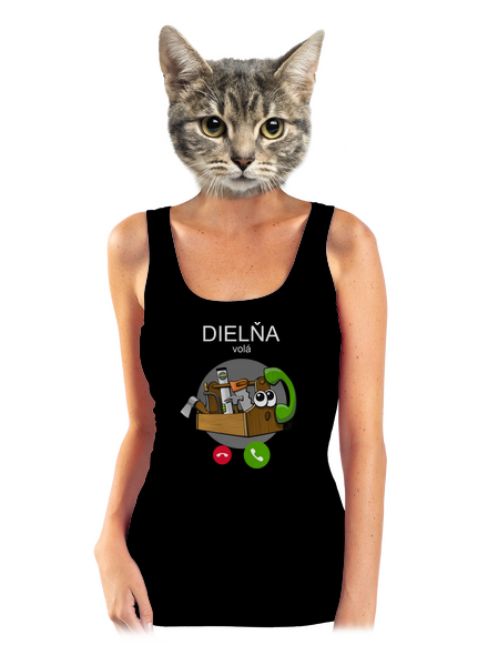 Dielňa volá dámske tielko klasické Black