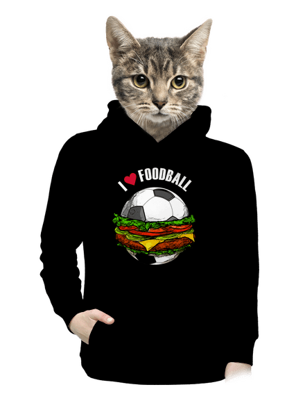 Foodball dámska mikina klokanka Black