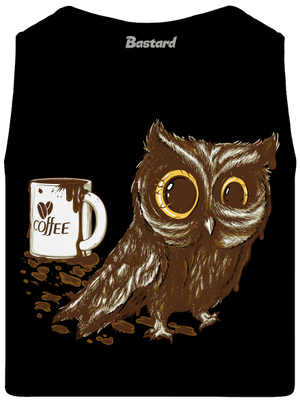 Sova na kofeínu pánske tielko Black