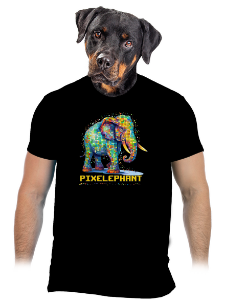 Pixelephant pánske tričko Black