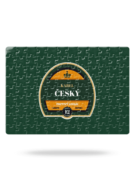 Pivná etiketa puzzle White