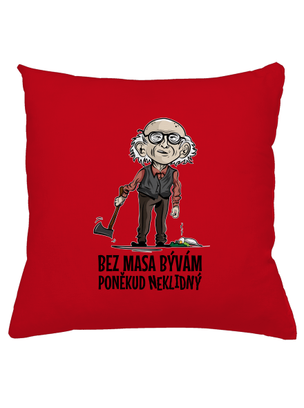 Neklidný bez masa vankúš Red