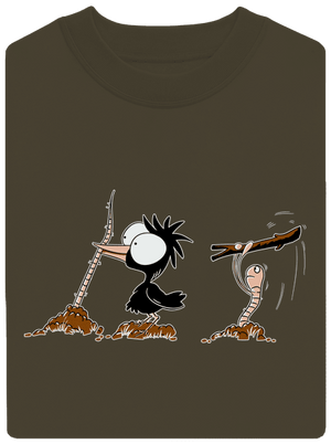 Nesprávny koniec unisex mikina bez kapucne Urban Khaki