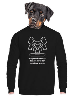 unisex mikina bez kapucne