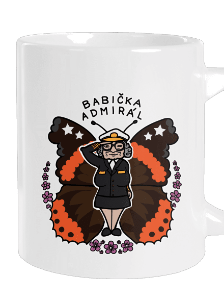 Babička admirál veľký hrnček White