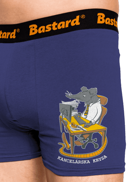 Kancelárska krysa boxerky Blue Navy