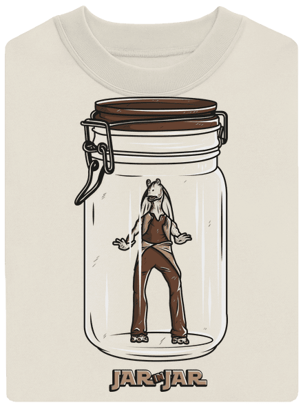 Jar in jar unisex mikina bez kapucne Off White