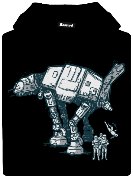 AT-AT pánska mikina klokanka Black
